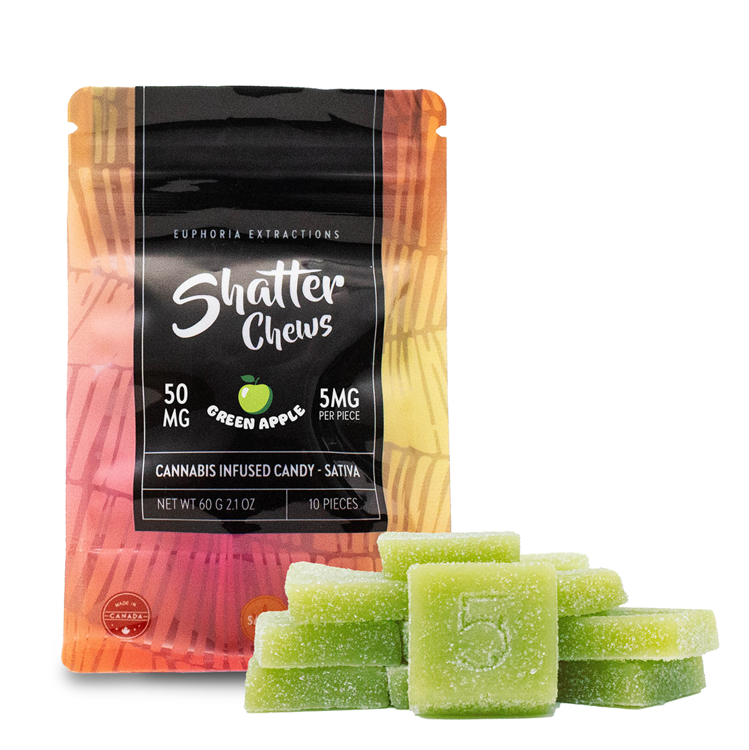 Euphoria Extractions 10 Pack Shatter Chews 50mg